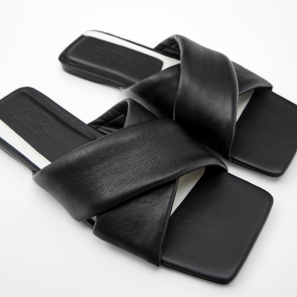 Zara padded leather sandals
